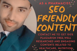 write researched medical articles and blogs as a pharmacist