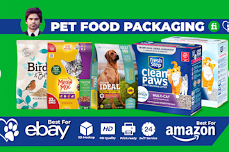 design pet food beauty products and card box packaging