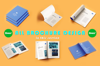 do digital brochure design, handout, annual report, trifold, leaflet catalog