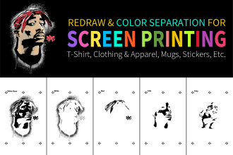 do color separation for screen printing in vector format