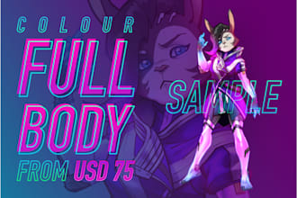 draw and colour full body character