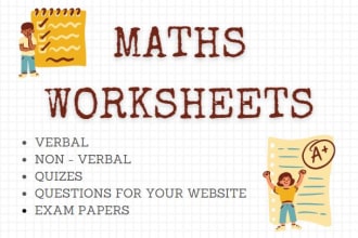 create maths worksheets, exam papers and quizzes