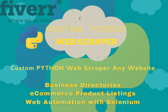 write a custom python web scraping script for any website
