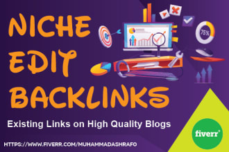 get quality niche edit curated backlinks links from websites