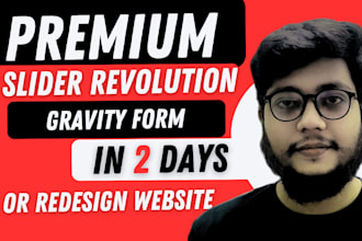 do premium slider revolution, gravity forms,  woocommerce with responsive design