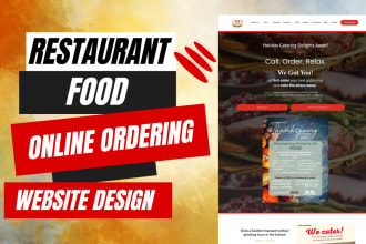 create restaurant website or food or online ordering website