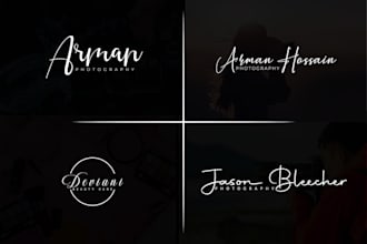 design signature, clean handwritten logo  for you