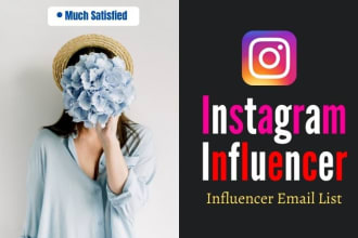 find best instagram influencer research email list for your marketing