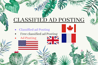 do free class classified ad posting in USA