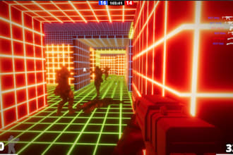 make a 2d and 3d multiplayer and single player game in unity