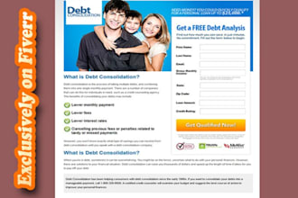 custom Design an awesome Landing Page or Squeeze Page