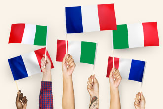 translate from french to italien and from italian to french