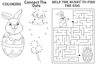 design easter day activity book for kids