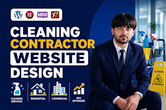 design a cleaning company or cleaning contractor website with local SEO