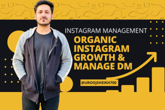 grow and manage instagram account professionally and manage dm