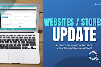 upload the products and articles in shopify or wordpress