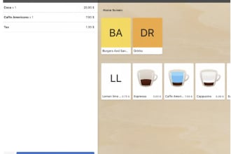 build a restaurant and coffee pos mobile app
