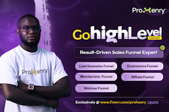 build gohighlevel sales funnel, website and be your go high level expert