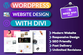 design wordpress website by divi theme and divi builder