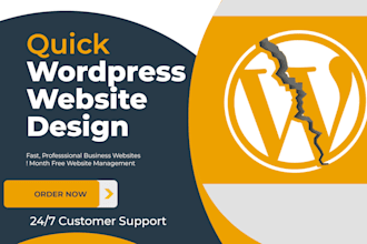 design full custom  wordpress website for any business