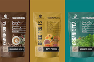 design premium tea and coffee pouch packaging