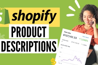 write converting shopify product descriptions for ecommerce stores