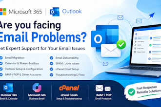 fix outlook, microsoft 365, cpanel email imap and pop issues