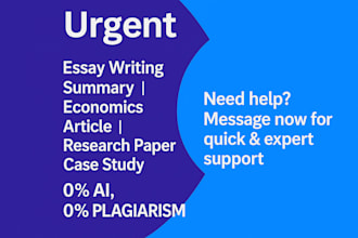 write essays, economics, article, research, and summary
