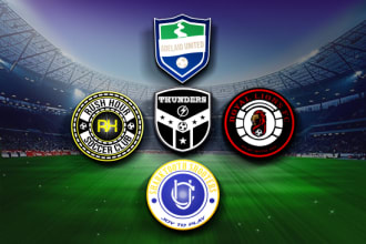create 2 soccer or football, sports and badge logo in 6 hours