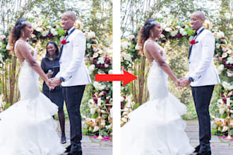 remove object from photo, person, people using photoshop