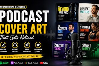 design eye catching podcast cover art
