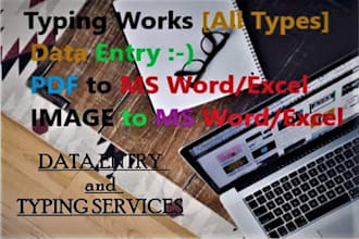 do fast typing, retype, convert scanned, photo and audio