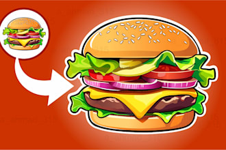 design vector style food items