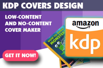 design amazon KDP book cover for low and no content book