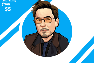 draw cartoon caricature headshot avatar from photo