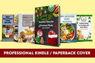 design beautiful cookbook kindle cover and paperback cover