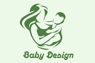 make professional baby kids or children logo delivery