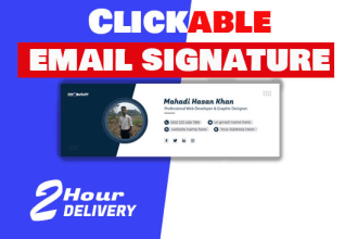 create clickable HTML email signature
