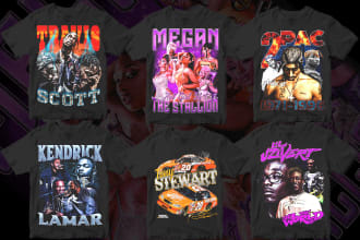 create vintage bootleg rap for your tee