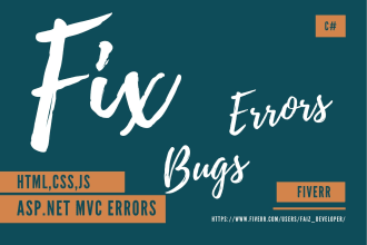 fix asp net mvc bugs, html, css, js errors efficiently