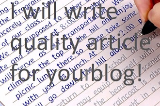 write quality article to your blog