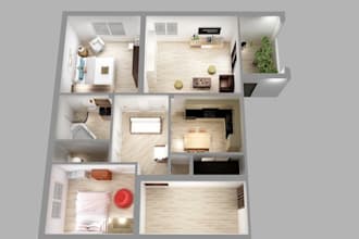 create floor plan with interior design