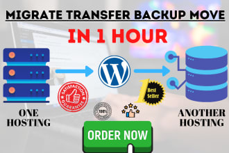 transfer, migrate, and backup wordpress website in 1 hour
