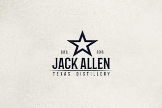 design texas distillery logo in 1 day