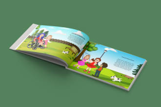 design colorful children book illustrations and book formatting for KDP
