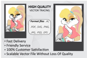 vectorize any raster image, logo, icon, sketch etc in vector