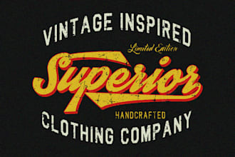 create vintage typography t shirt or logo
