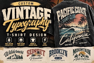 create an awesome vintage typography tshirt