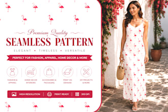 create seamless pattern design for textile and apparel brands
