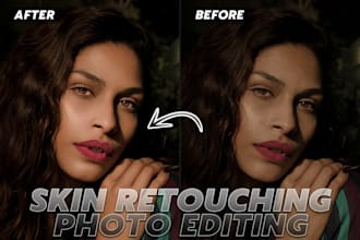 do high end photo retouching and skin retouching
